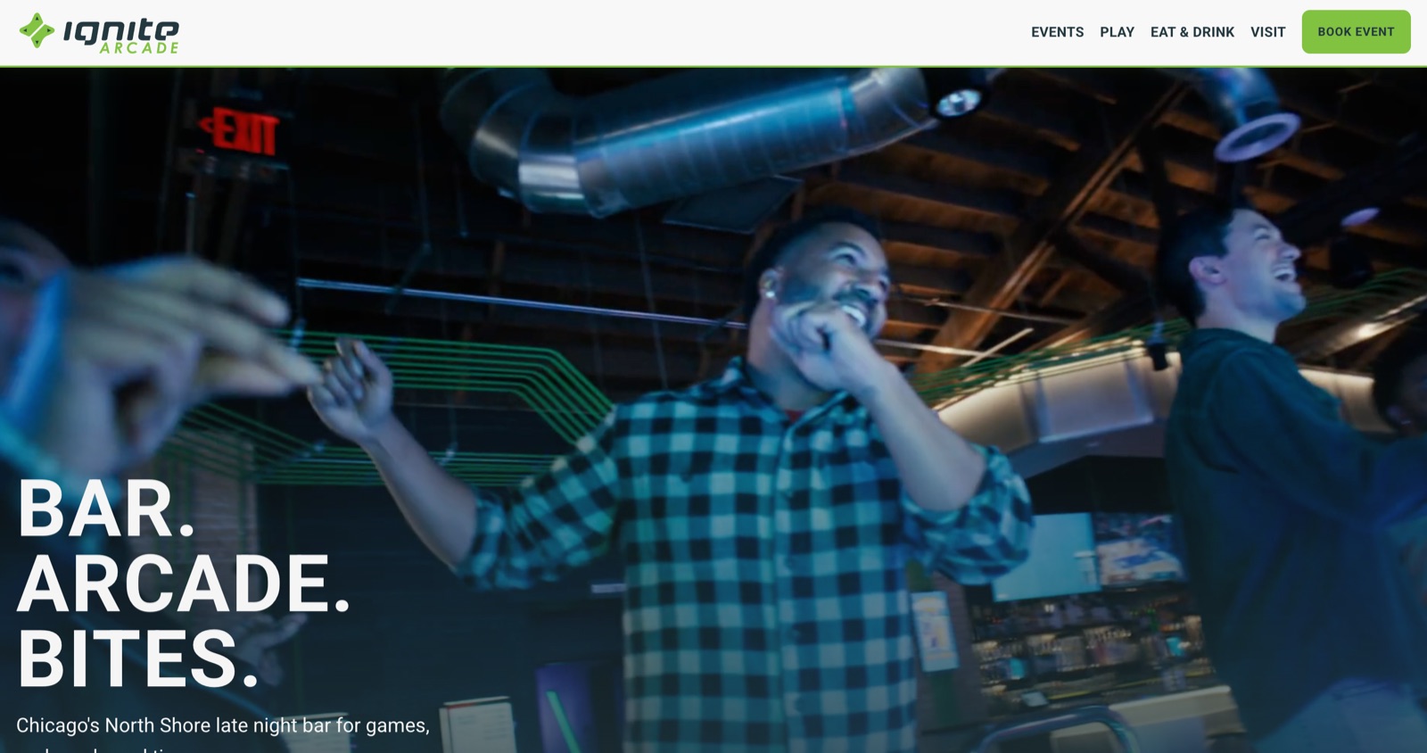 Ignite Arcade home page